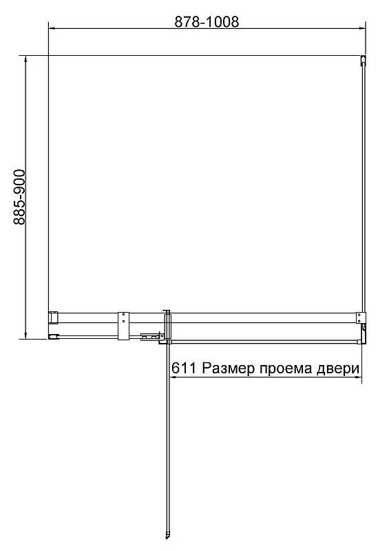 Душевой уголок Vincea Экстенза (Extenza) 100х90 VSR-4EX901090CLBN
