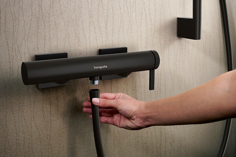 Смеситель для душа Hansgrohe Tecturis E 73620670 черный матовый