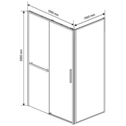 Душевой уголок Vincea Slim Soft 150x100 VSR-1SS1015CLG