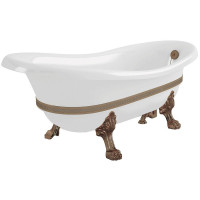 Ванна из искусственного камня Migliore Bella Decor 170x80 26989 ножки Leone Standart Бронза
