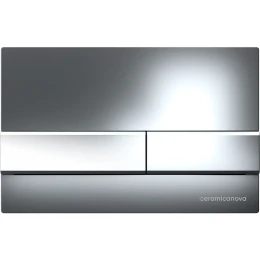 Комплект унитаза с инсталляцией Ceramicanova Metropol CN4002MB_1002CH_1000 с сиденьем Микролифт и клавишей смыва Хром