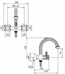 Смеситель для ванны Cezares Olimp VD OLIMP-VD-01-Sw
