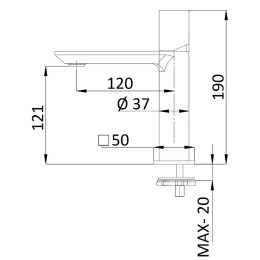 Смеситель для раковины Remer Edge EG710NO