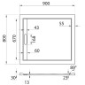 Душевой поддон из искусственного камня Cezares Tray AS 90х80 TRAY-AS-AH-90/80-30-W