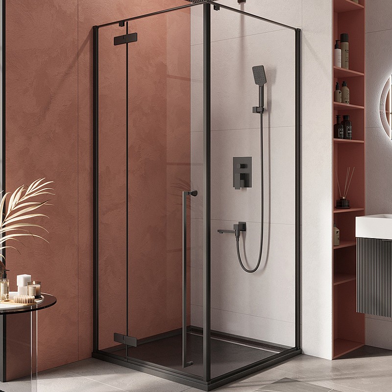 Душевой уголок Cezares Liner 90x90 L LINER-A-1-90-C-NERO-L