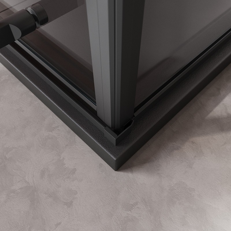 Душевой уголок Cezares Liner 90x90 L LINER-A-1-90-C-NERO-L