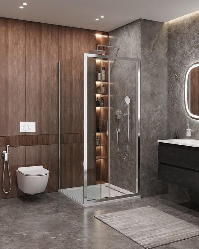 Душевой уголок Cezares Molveno 90x80 MOLVENO-AHF-31-90/80-C-CR-IV.