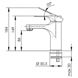 Смеситель для раковины Remer Class Line L10SHW с гигиеническим душем