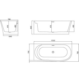 Акриловая ванна BelBagno BB410-1500-780-L 150х78