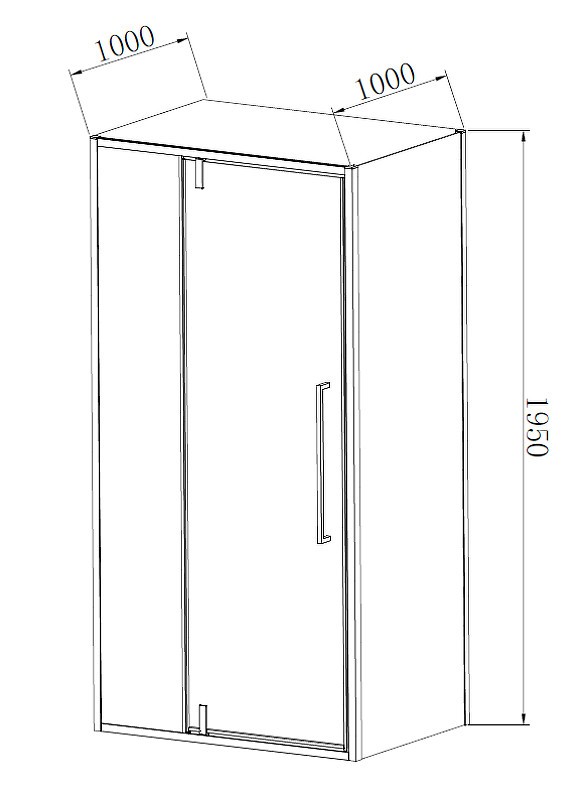 Душевой уголок Vincea Slim-N 100x100 VSR-4SNP1010CLB