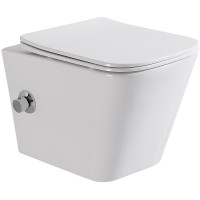 Унитаз биде BelBagno Due BB3103CHR-BS/SC подвесной