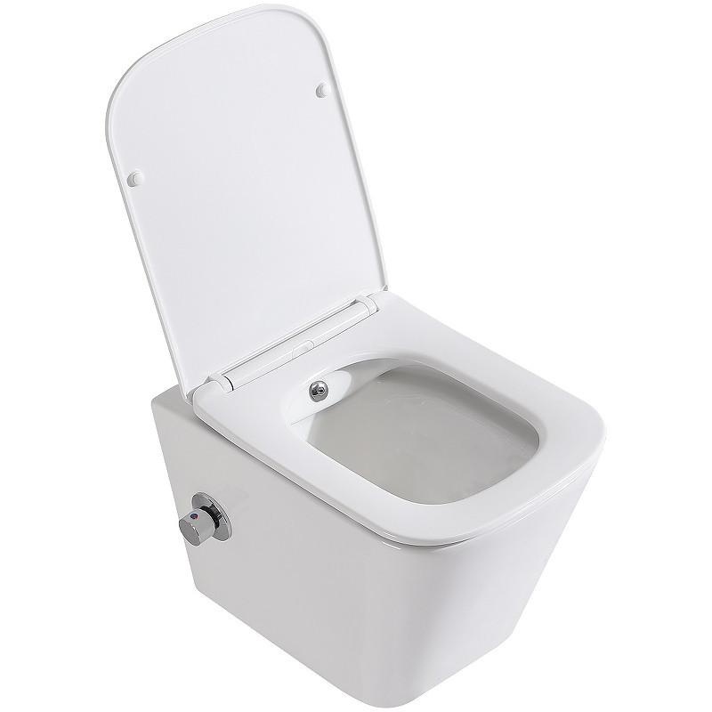 Унитаз биде BelBagno Due BB3103CHR-BS/SC подвесной