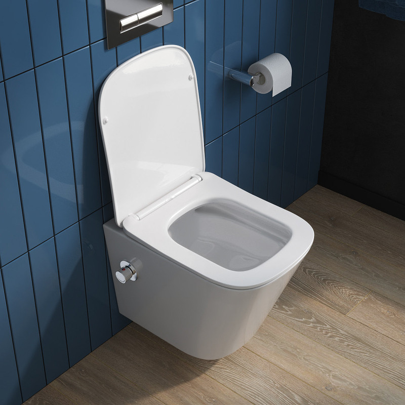 Унитаз биде BelBagno Due BB3103CHR-BS/SC подвесной