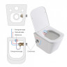 Унитаз биде BelBagno Due BB3103CHR-BS/SC подвесной