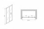 Душевая дверь Abber Sonnenstrand 90 AG07090B профиль Черный стекло прозрачное