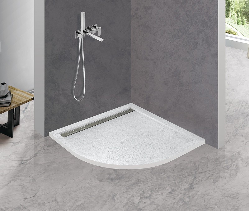 Душевой поддон из искусственного камня Cezares Tray AS 90x90 TRAY-AS-R-90-30-W