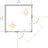 Душевой уголок Cezares Liner 100x100 LINER-A-2-100-C-Cr