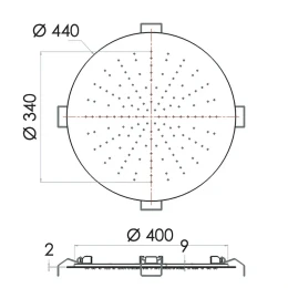 Верхний душ Remer 357EFM44