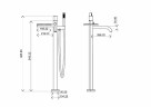 Смеситель для ванны Boheme Stick 129-BG