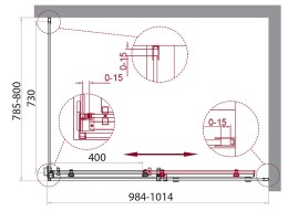 Душевой уголок BelBagno Acqua 100х80 ACQUA-AH-1-100/80-C-Cr