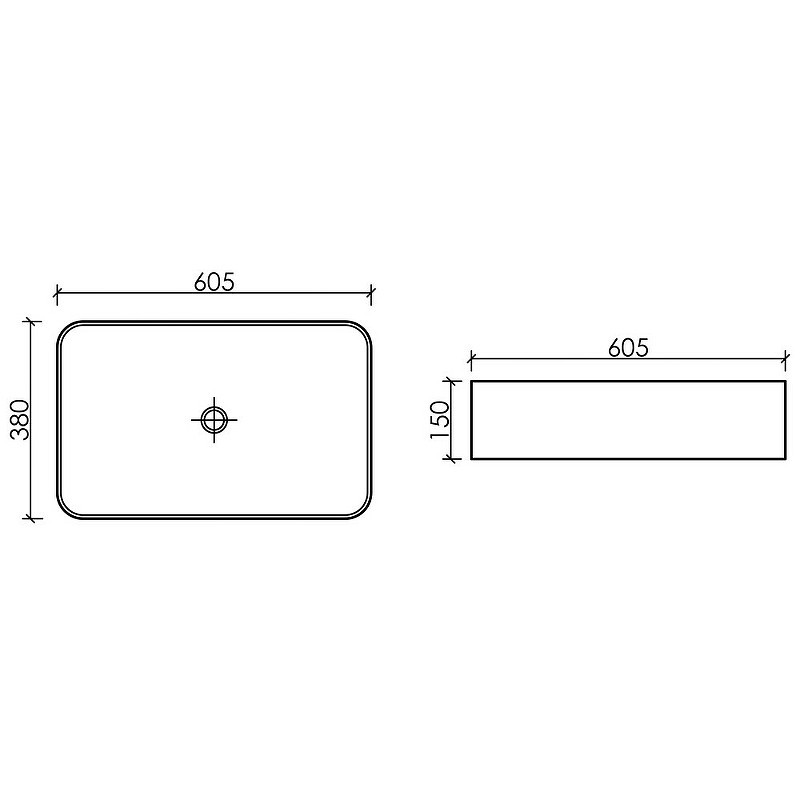 Раковина-чаша Ceramicanova Element 61 CN6053MB Черная матовая