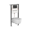 Комплект унитаза с инсталляцией Ceramicanova New Day CN3005_121001MB цвет Белый с сиденьем Микролифт и клавишей смыва цвет Черный матовый