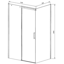 Душевой уголок Vincea Dice 110x90 VSR-4D9011CLGM