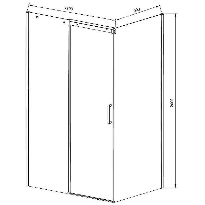 Душевой уголок Vincea Dice 110x90 VSR-4D9011CLGM