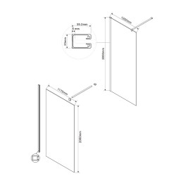 Душевая перегородка Vincea Walk-In 120 VSW-1H120CG