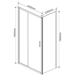 Душевой уголок Vincea Garda 140x100 VSR-1G1014CLG