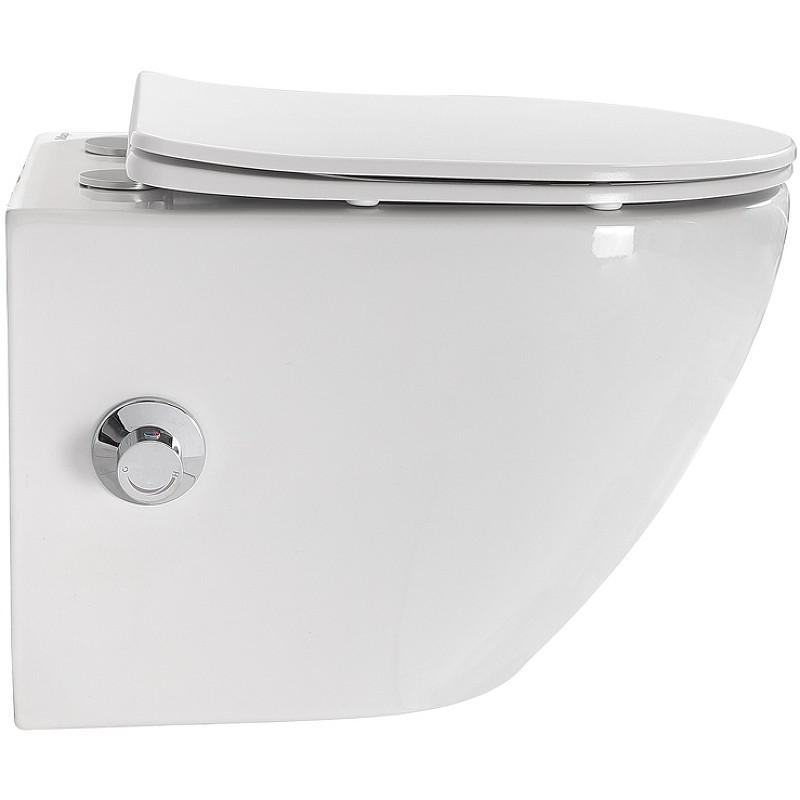 Унитаз биде BelBagno Uno BB3105CHR-BS/SC подвесной