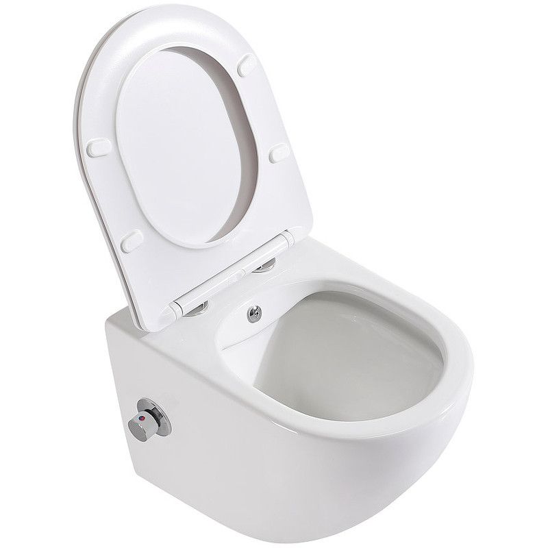 Унитаз биде BelBagno Uno BB3105CHR-BS/SC подвесной