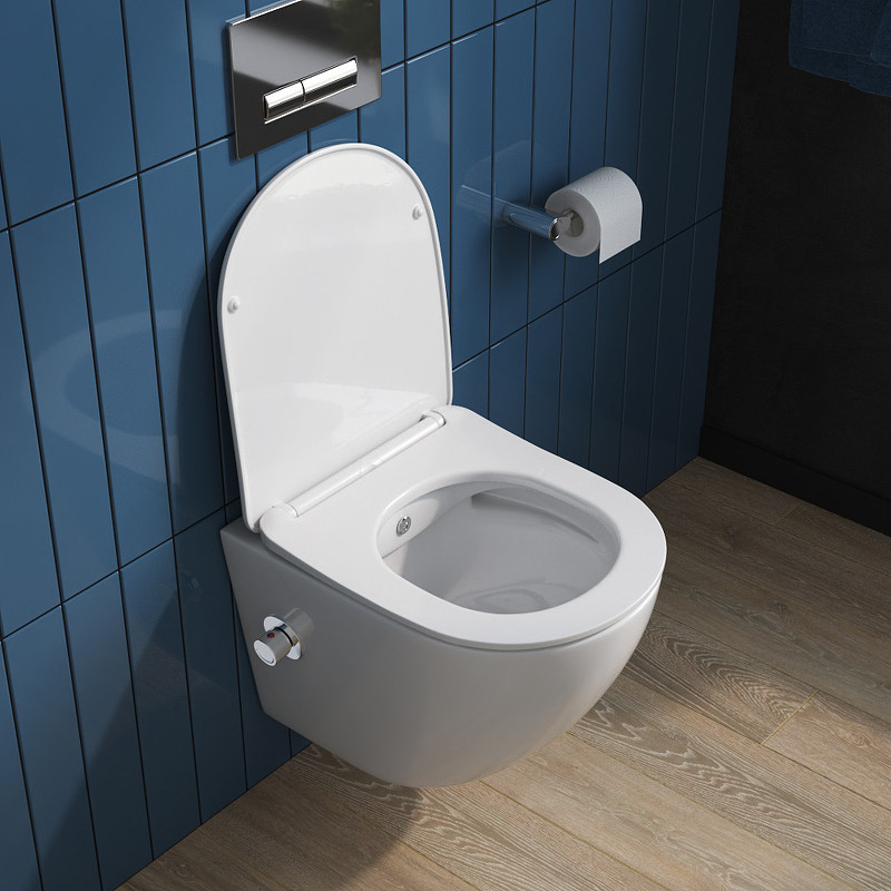 Унитаз биде BelBagno Uno BB3105CHR-BS/SC подвесной