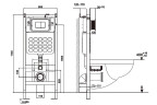 Комплект унитаза с инсталляцией Abber Bequem AC1131TC-AC0105-AC0120 цвет Белый с сиденьем Микролифт