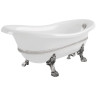 Ванна из искусственного камня Migliore Bella Decor 170x80 26990 ножки Leone Standart Хром