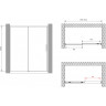 Душевая дверь Abber Komfort 140 AG93140B профиль Черный стекло прозрачное