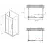 Душевой уголок Abber Schwarzer Diamant 100x60 AG30100BH-S60B-S60B профиль Черный стекло прозрачное