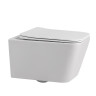 Комплект унитаза Abber Rechteck AC1201-AC0105-AC0120MW с сиденьем Микролифт и клавишей смыва цвет Белая матовая