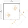 Душевой уголок Cezares Liner 90x90 LINER-A-2-90-C-Cr