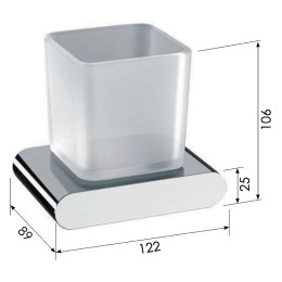 Стакан для зубных щеток Remer Lounge LN15BO белый матовый
