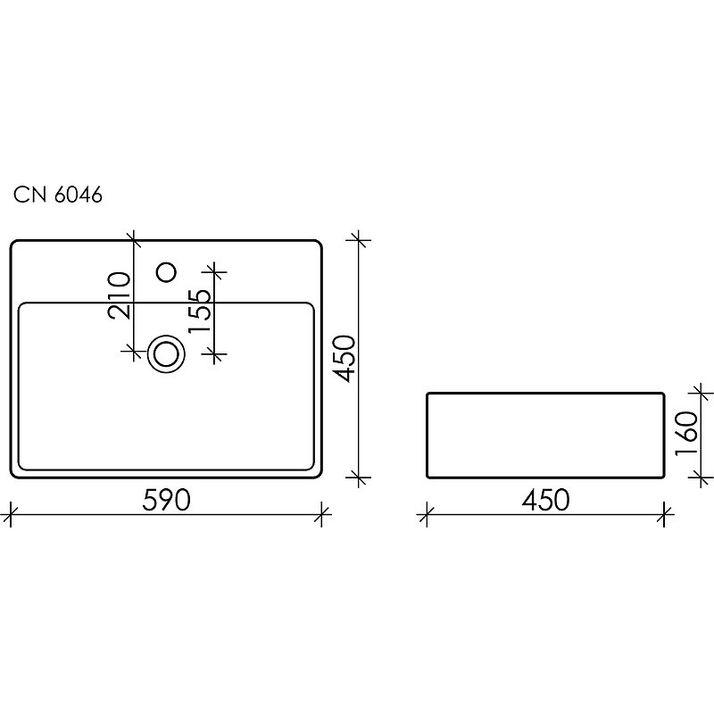 Раковина Ceramicanova Element 59 CN6046