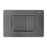 Комплект унитаза Abber Rechteck AC1201-AC0105-AC0120NG с сиденьем Микролифт и клавишей смыва цвет Никель