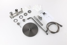 Душевая система Abber Wasser Kreis 316 AF8118BGG цвет Оружейная сталь брашированная