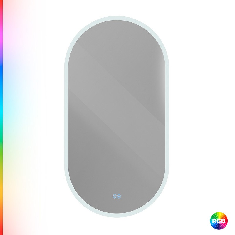 Зеркало Cezares Ellisse 50 CZR-SPC-ELS-500-950-RGB-TCH с подсветкой
