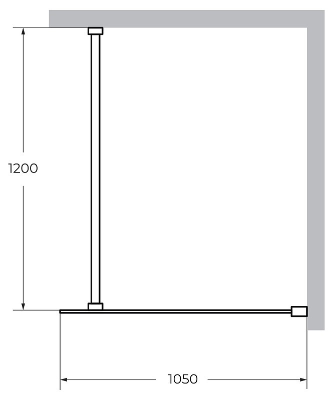Душевая перегородка Cezares Liberta 105 LIBERTA-L-1-105-120-C-NERO