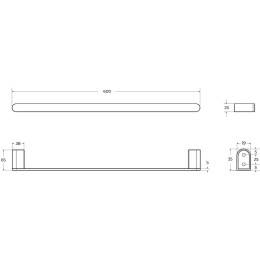 Полотенцедержатель Cezares Stylus STYLUS-TH-60-01