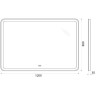 Зеркало BelBagno SPC-MAR-1200-800-LED-TCH-WARM с подсветкой