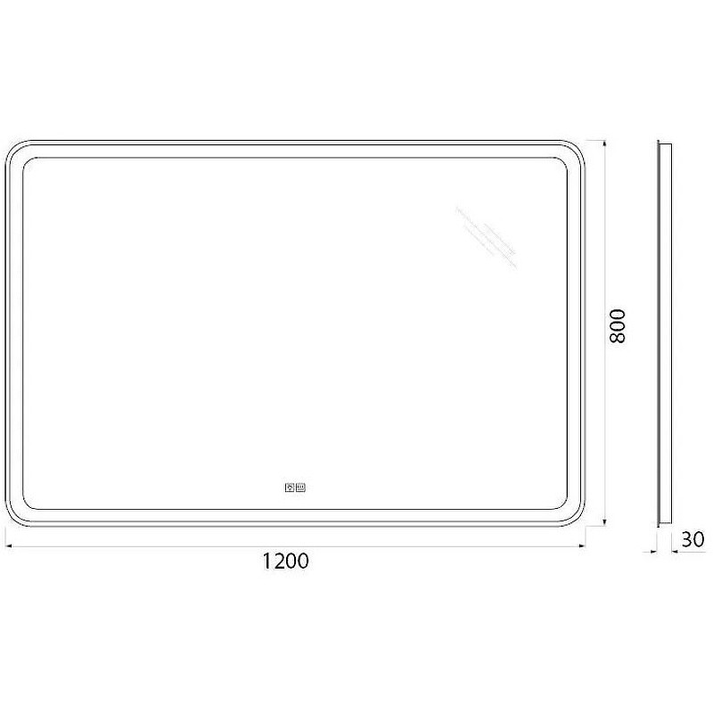 Зеркало BelBagno SPC-MAR-1200-800-LED-TCH-WARM с подсветкой