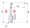 Смеситель для кухни Remer Q-Design QD42U цвет Хром