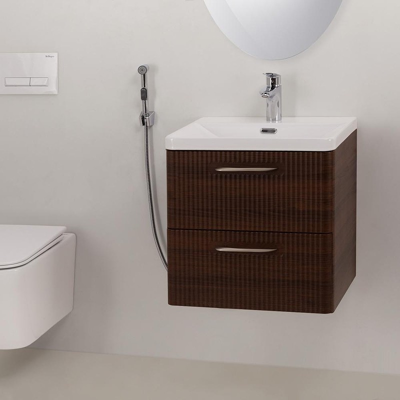 Смеситель для раковины BelBagno Due DUE-LVM/HGN-CRM-W0 с гигиеническим душем